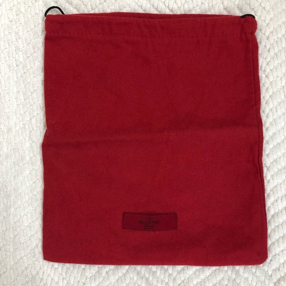 Valentino Garavani Red Felt Dust Bag Shoe Bag - Picture 1 of 6